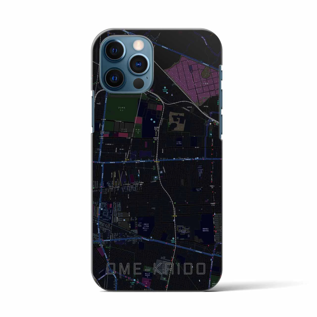 【青梅街道(東京都)】地図柄iPhoneケース(バックカバータイプ)