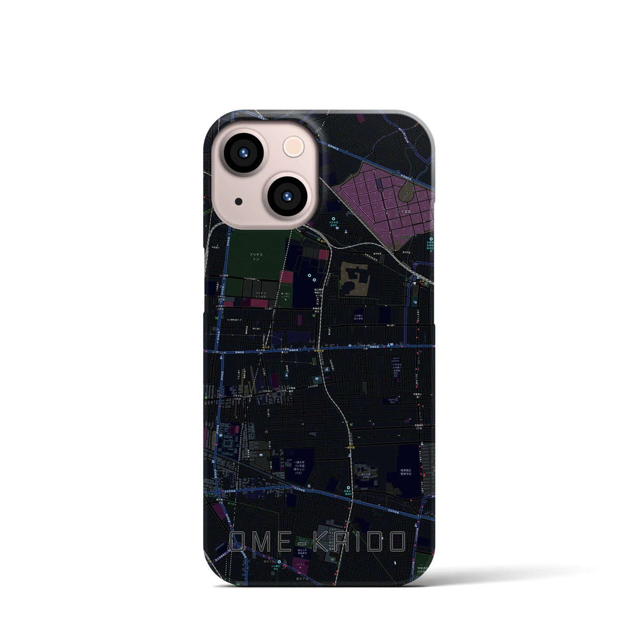 【青梅街道(東京都)】地図柄iPhoneケース(バックカバータイプ)