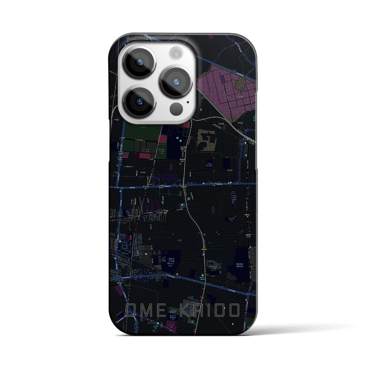 【青梅街道(東京都)】地図柄iPhoneケース(バックカバータイプ)