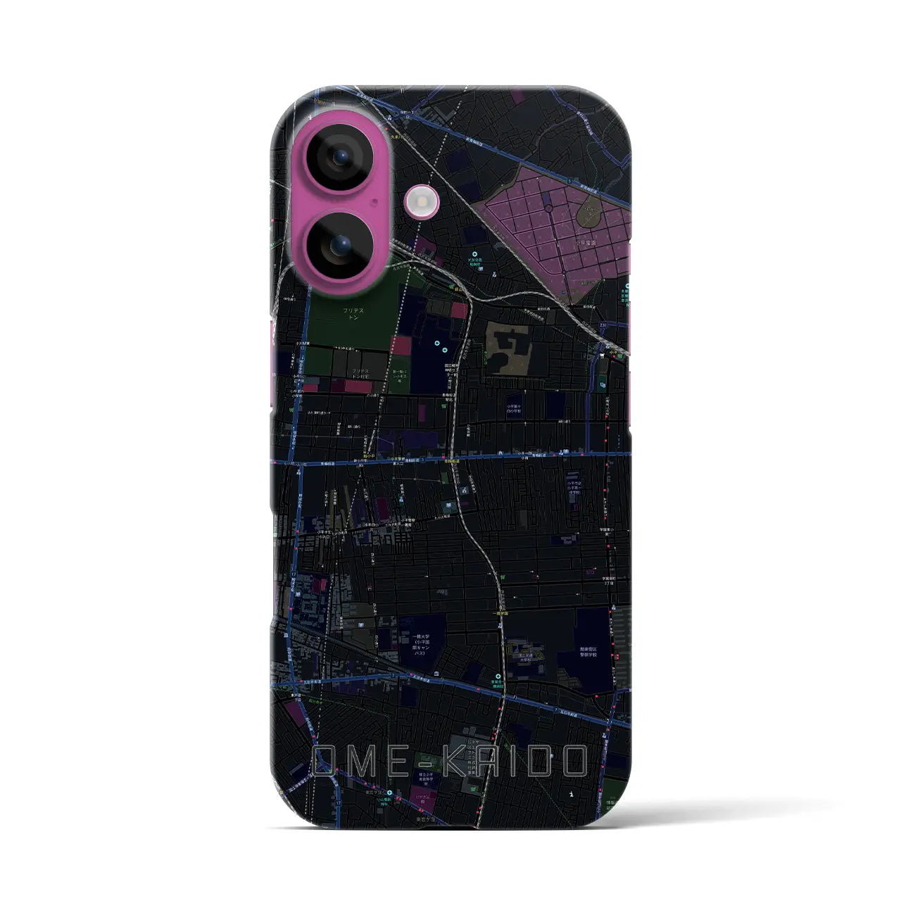 【青梅街道(東京都)】地図柄iPhoneケース(バックカバータイプ)