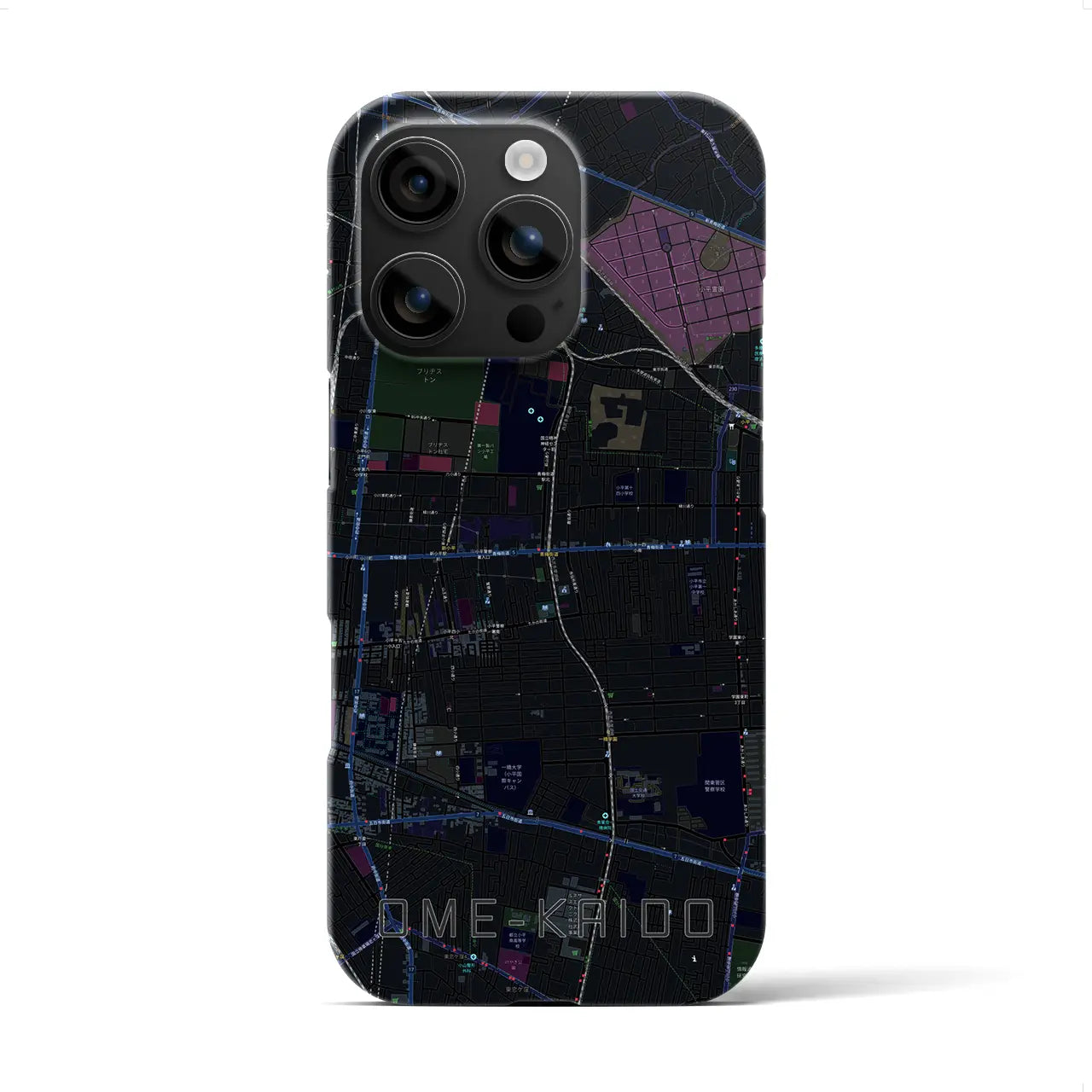 【青梅街道(東京都)】地図柄iPhoneケース(バックカバータイプ)