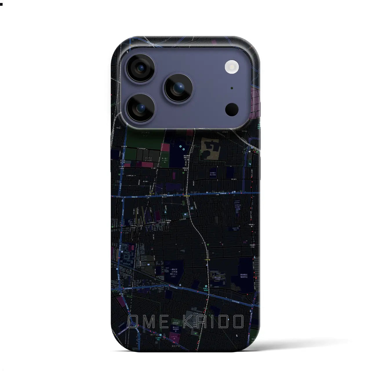 【青梅街道(東京都)】地図柄iPhoneケース(バックカバータイプ)