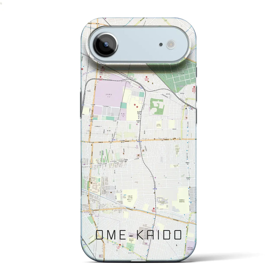 【青梅街道(東京都)】地図柄iPhoneケース(バックカバータイプ)ナチュラル・iPhone 17 Pro Max 用