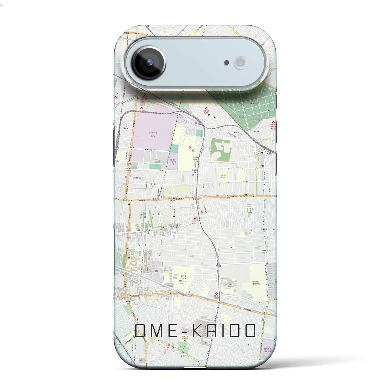 【青梅街道(東京都)】地図柄iPhoneケース(バックカバータイプ)ナチュラル・iPhone 17 Pro Max 用
