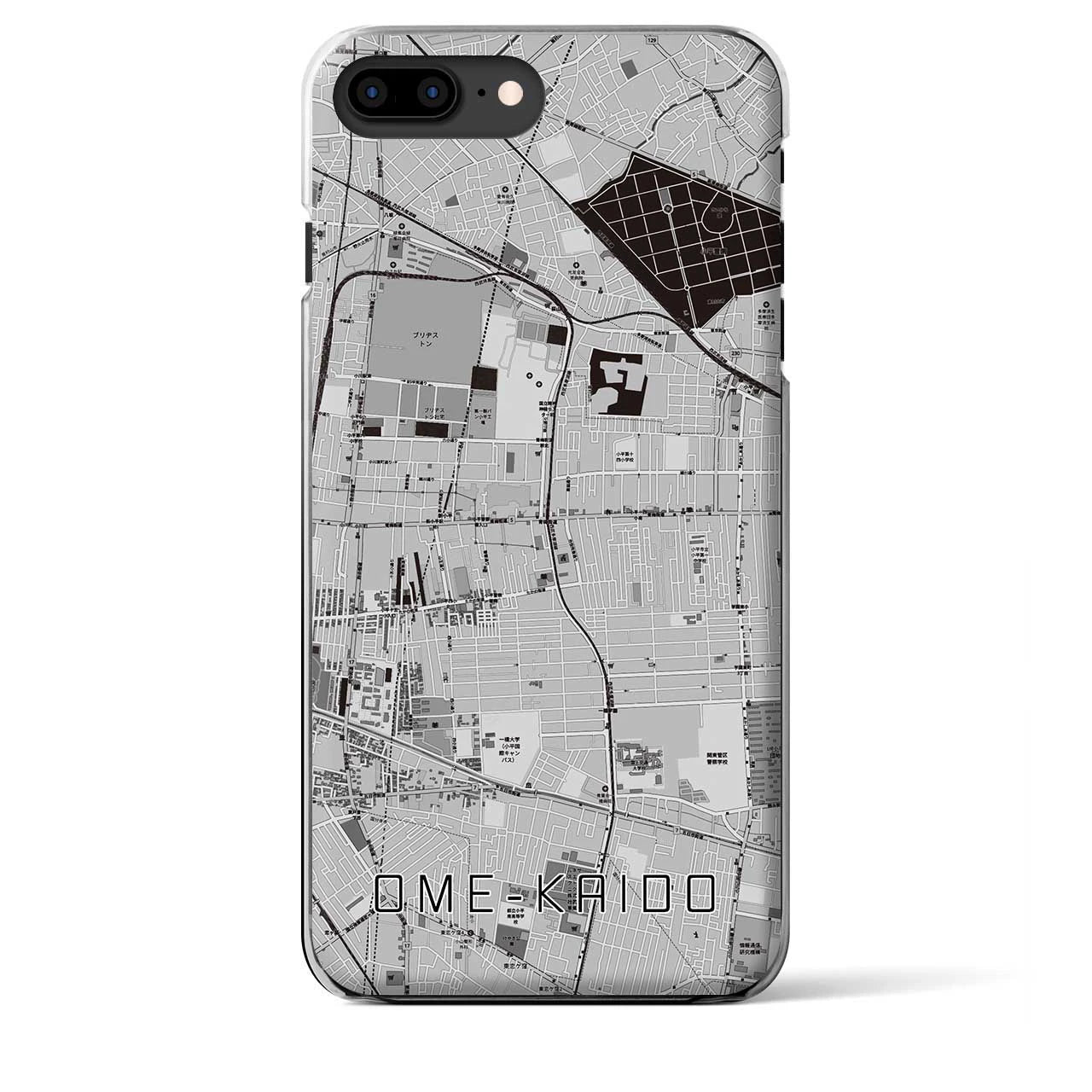 【青梅街道(東京都)】地図柄iPhoneケース(クリアタイプ)