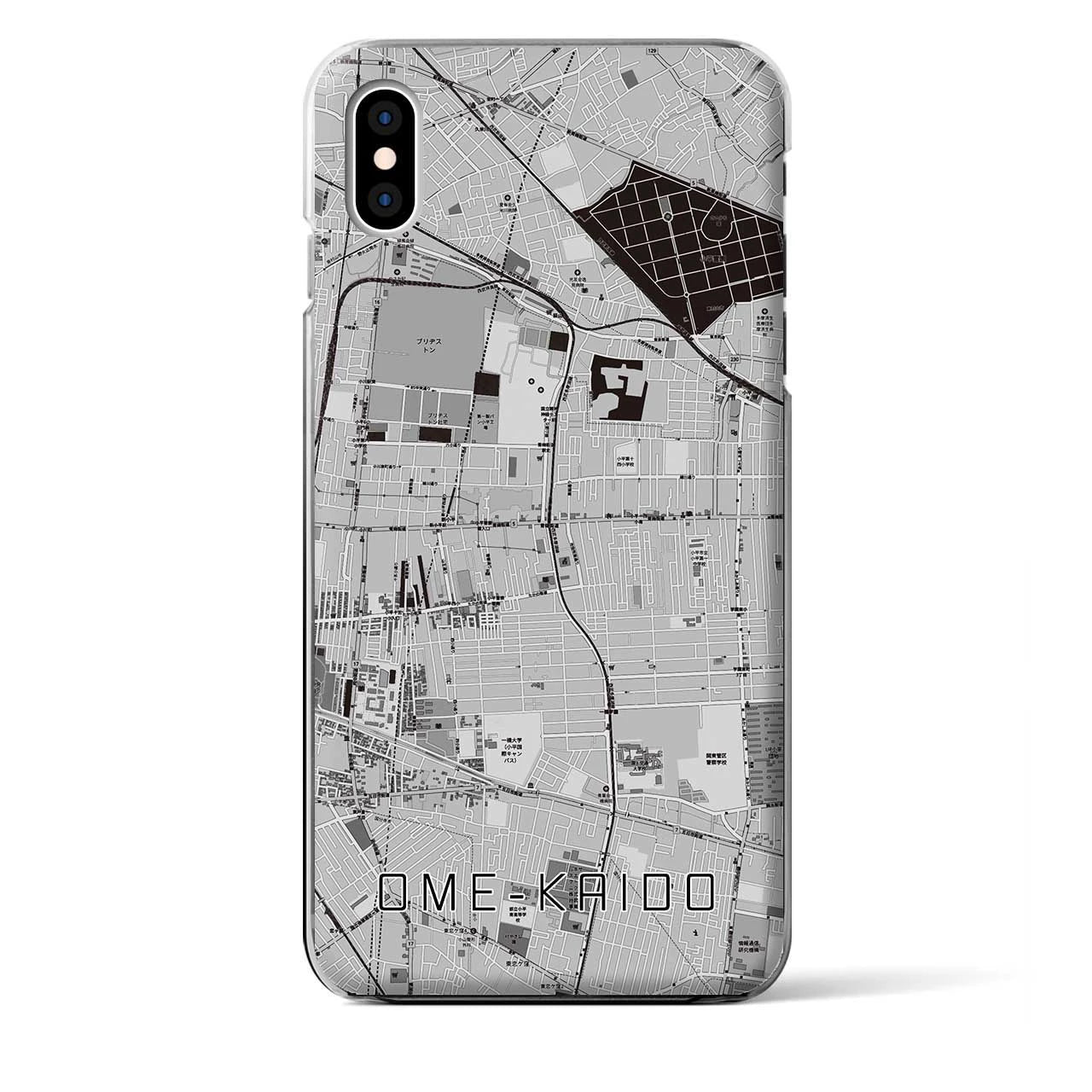 【青梅街道(東京都)】地図柄iPhoneケース(クリアタイプ)