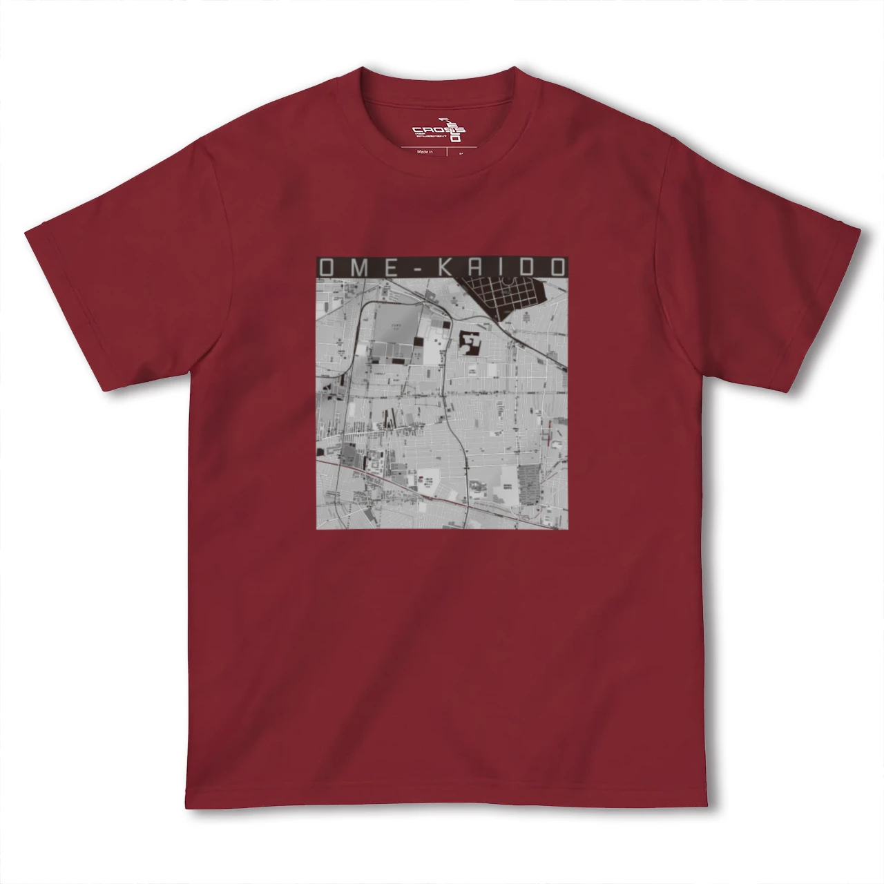 【青梅街道(東京都)】地図柄ヘビーウェイトTシャツ
