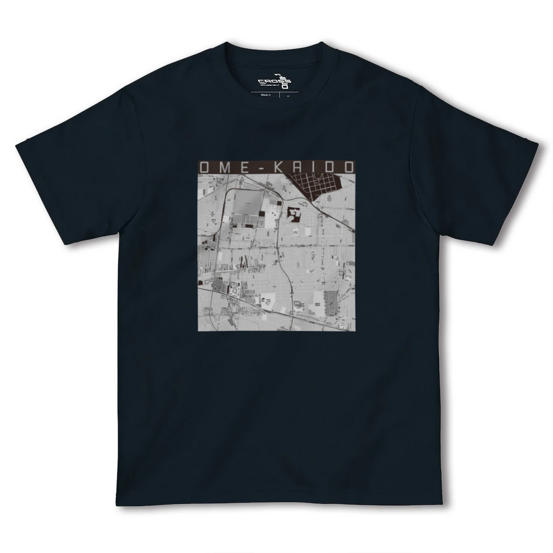 【青梅街道(東京都)】地図柄ヘビーウェイトTシャツ