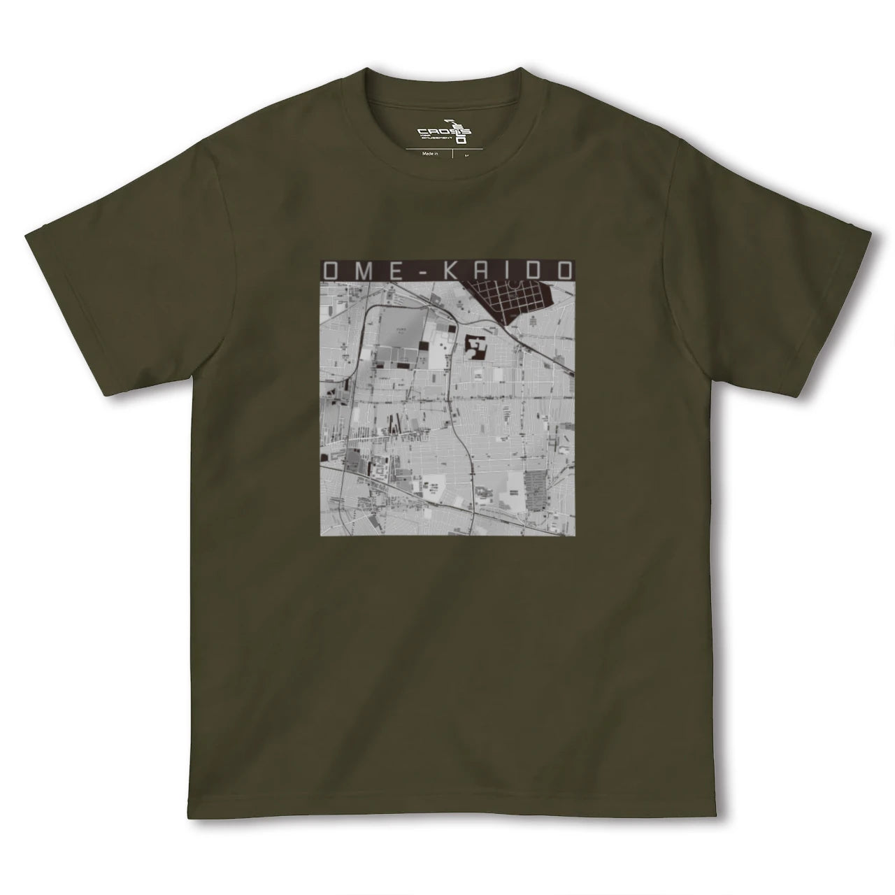 【青梅街道(東京都)】地図柄ヘビーウェイトTシャツ