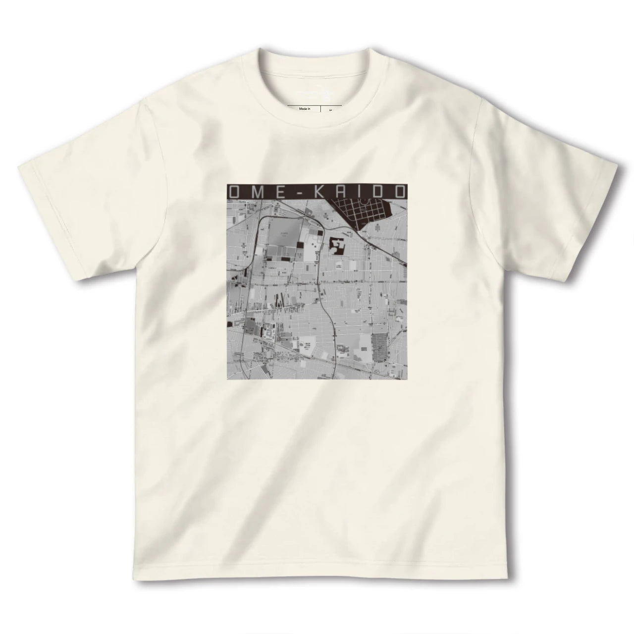【青梅街道(東京都)】地図柄ヘビーウェイトTシャツ