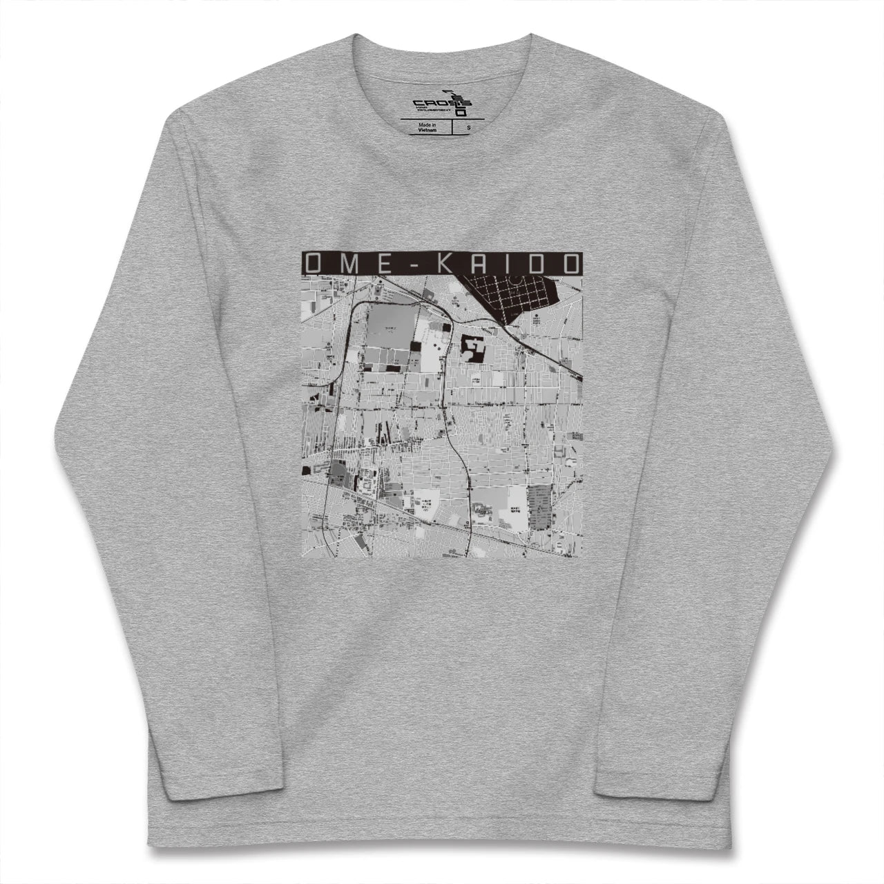【青梅街道(東京都)】地図柄ロングスリーブTシャツ
