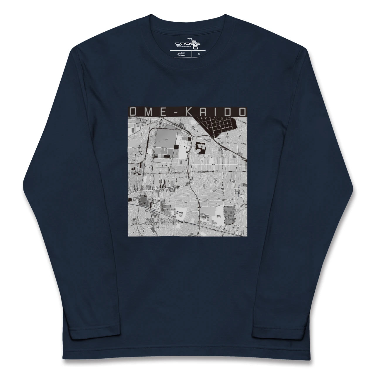 【青梅街道(東京都)】地図柄ロングスリーブTシャツ
