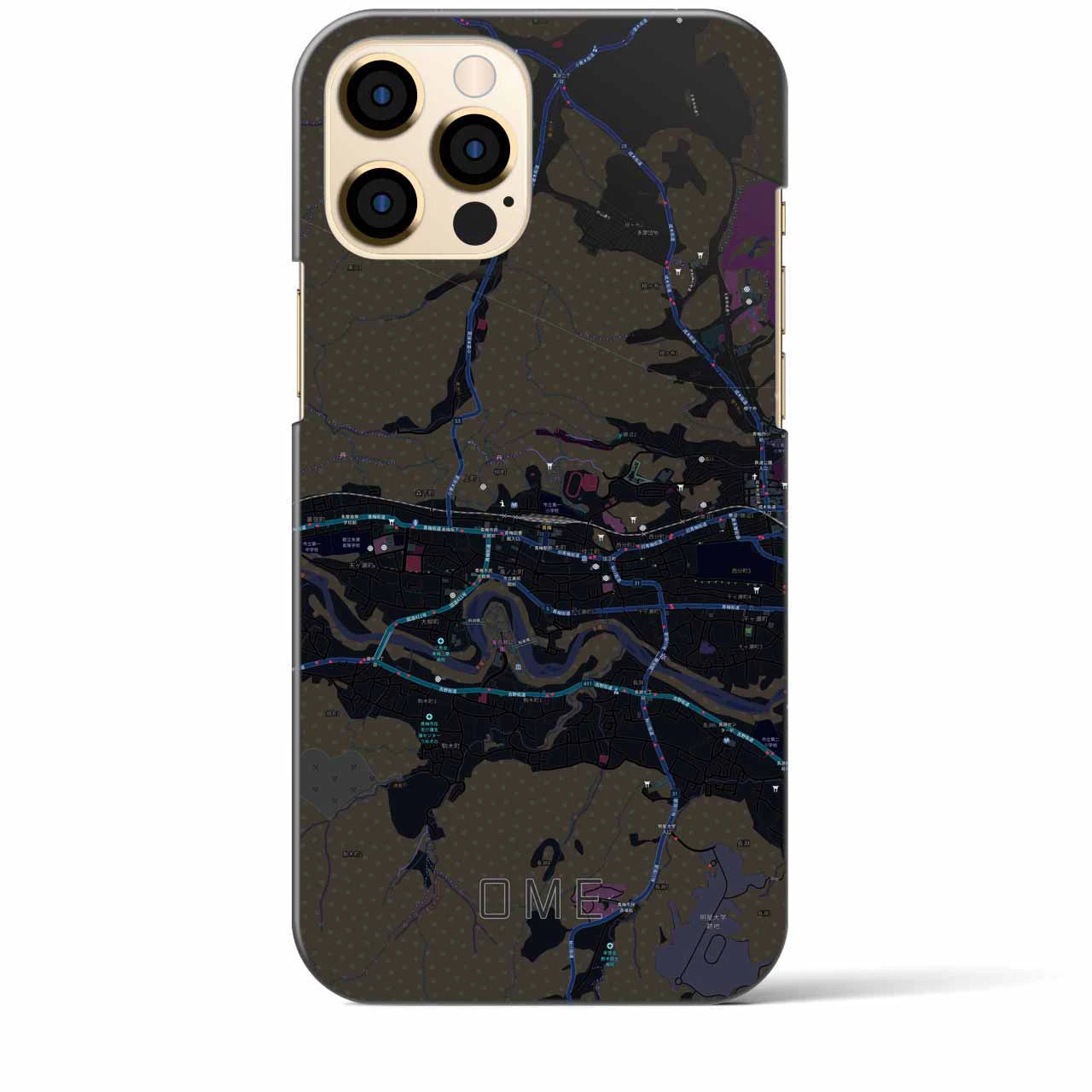 【青梅(東京都)】地図柄iPhoneケース(バックカバータイプ)