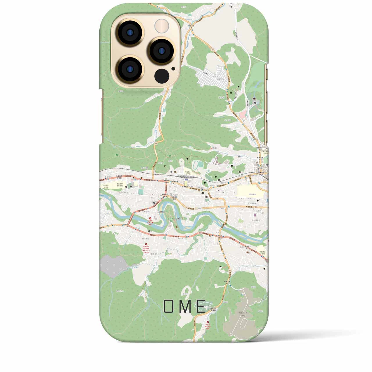 【青梅(東京都)】地図柄iPhoneケース(バックカバータイプ)