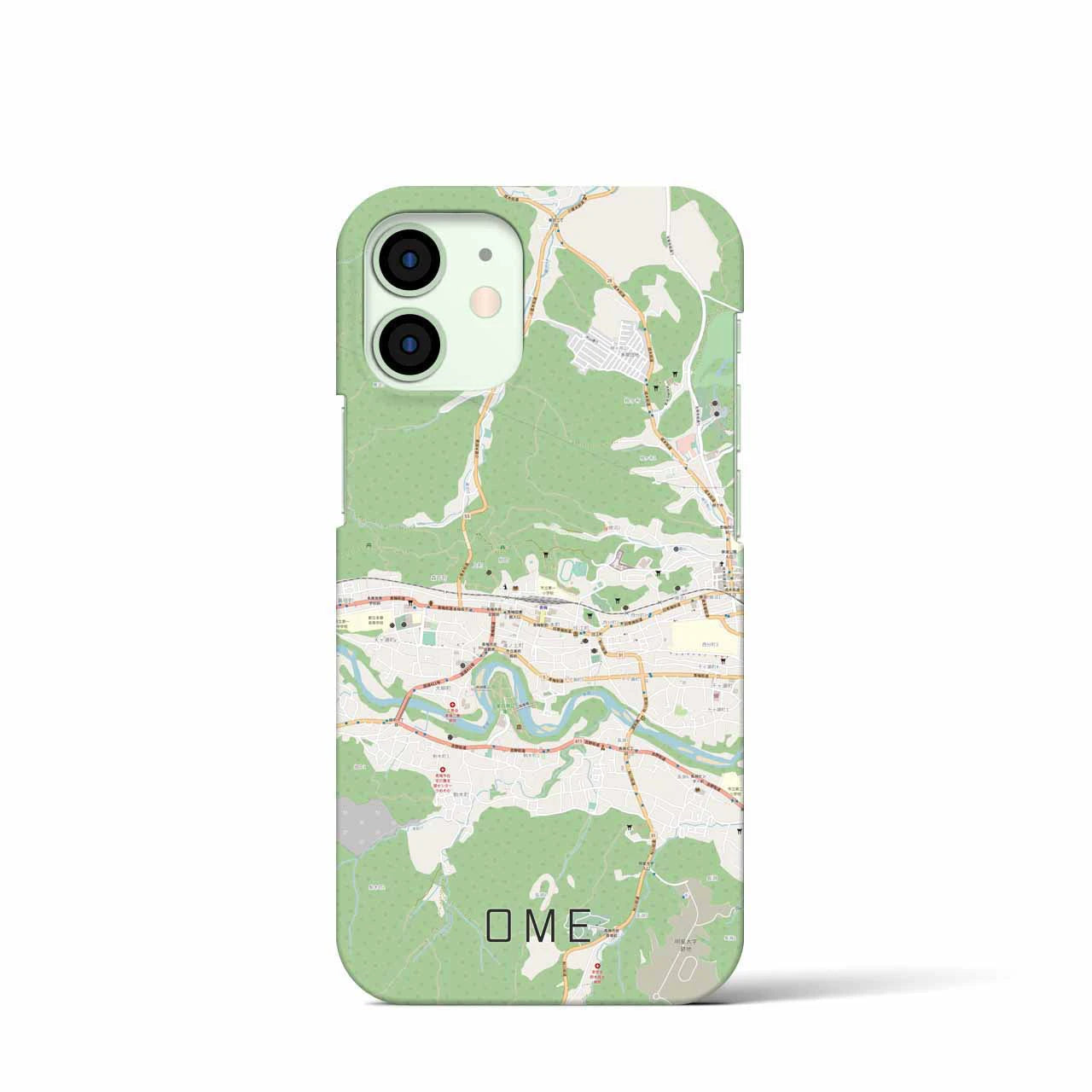 【青梅(東京都)】地図柄iPhoneケース(バックカバータイプ)