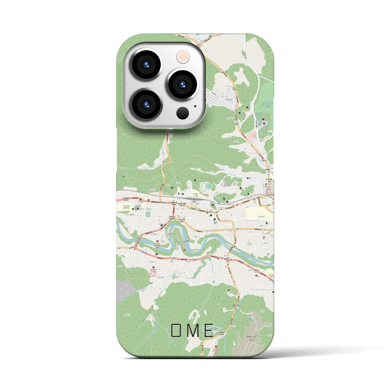【青梅(東京都)】地図柄iPhoneケース(バックカバータイプ)