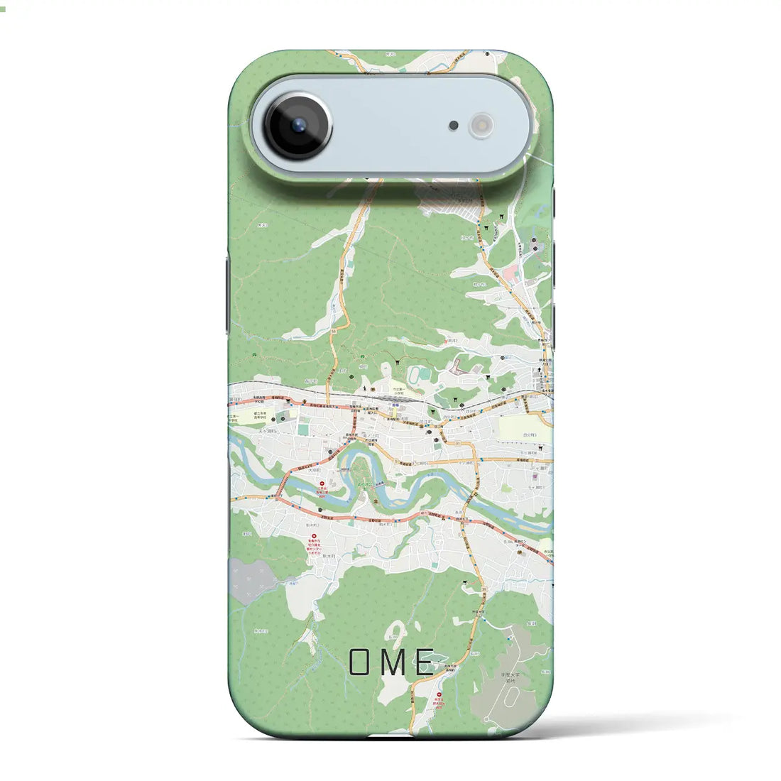 【青梅(東京都)】地図柄iPhoneケース(バックカバータイプ)ナチュラル・iPhone 17 Pro Max 用