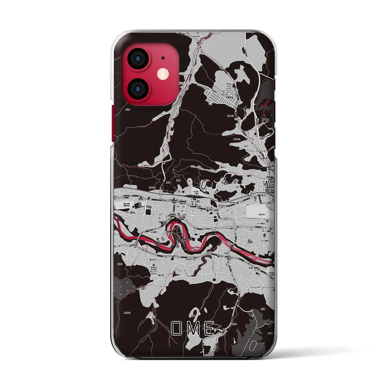 【青梅(東京都)】地図柄iPhoneケース(クリアタイプ)