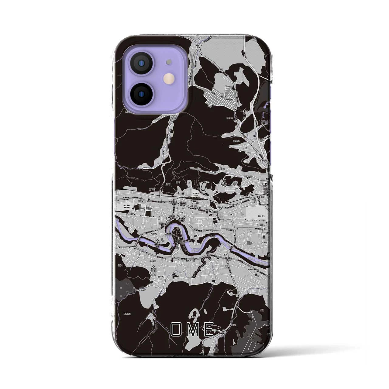 【青梅(東京都)】地図柄iPhoneケース(クリアタイプ)