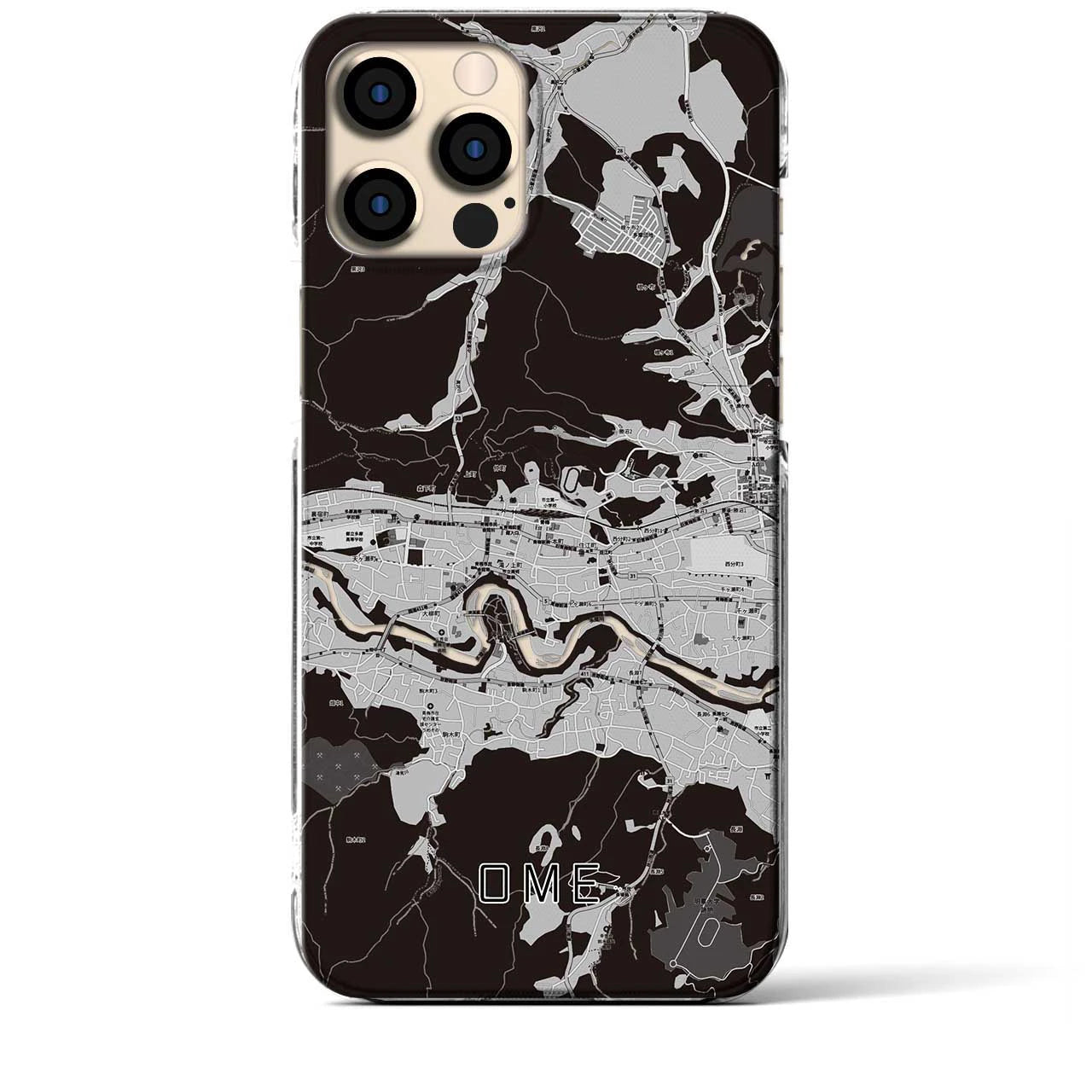 【青梅(東京都)】地図柄iPhoneケース(クリアタイプ)