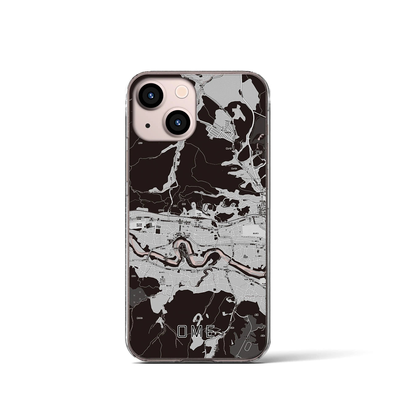 【青梅(東京都)】地図柄iPhoneケース(クリアタイプ)