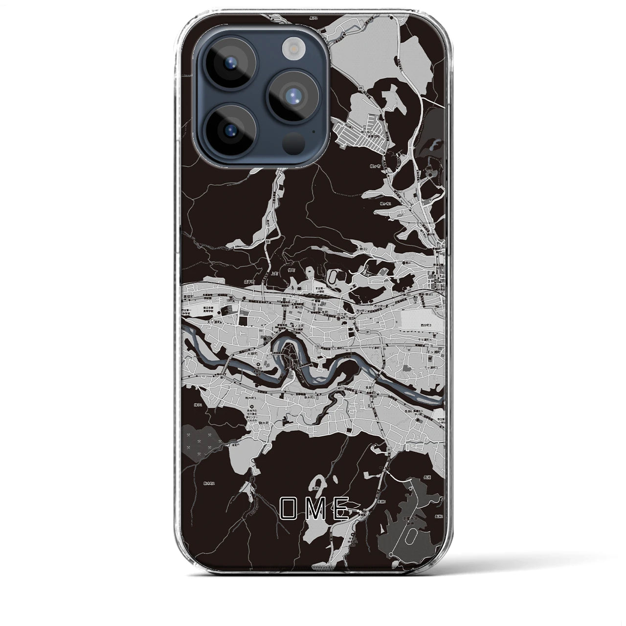 【青梅(東京都)】地図柄iPhoneケース(クリアタイプ)