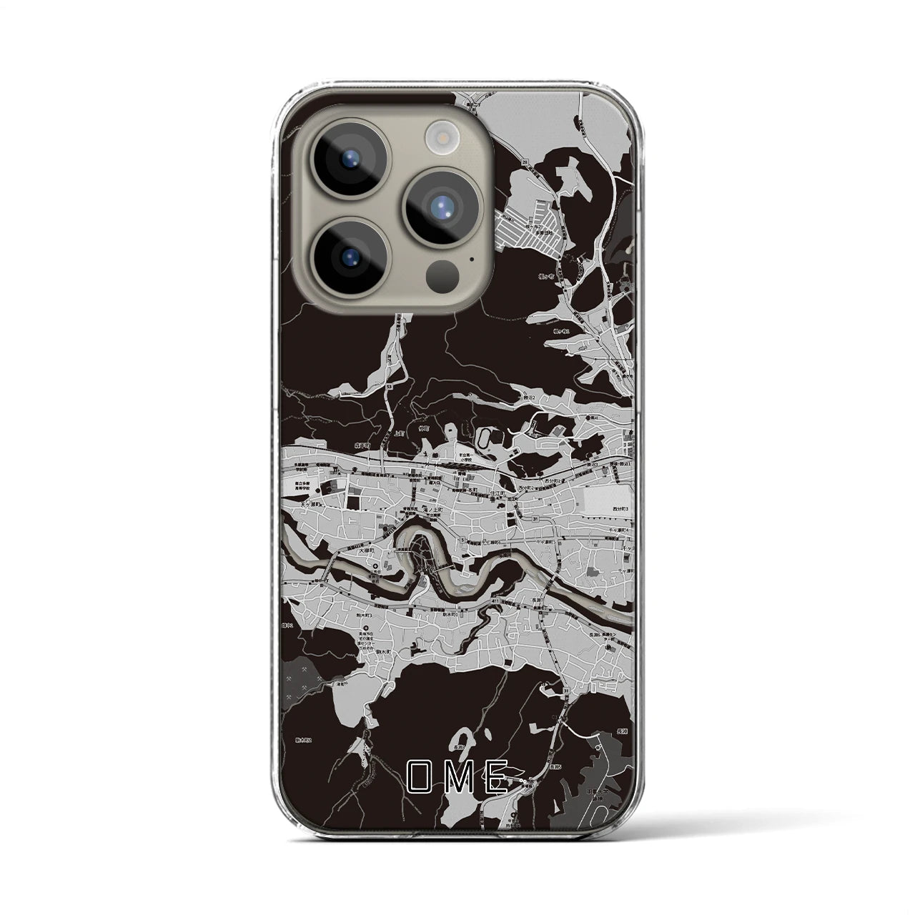 【青梅(東京都)】地図柄iPhoneケース(クリアタイプ)