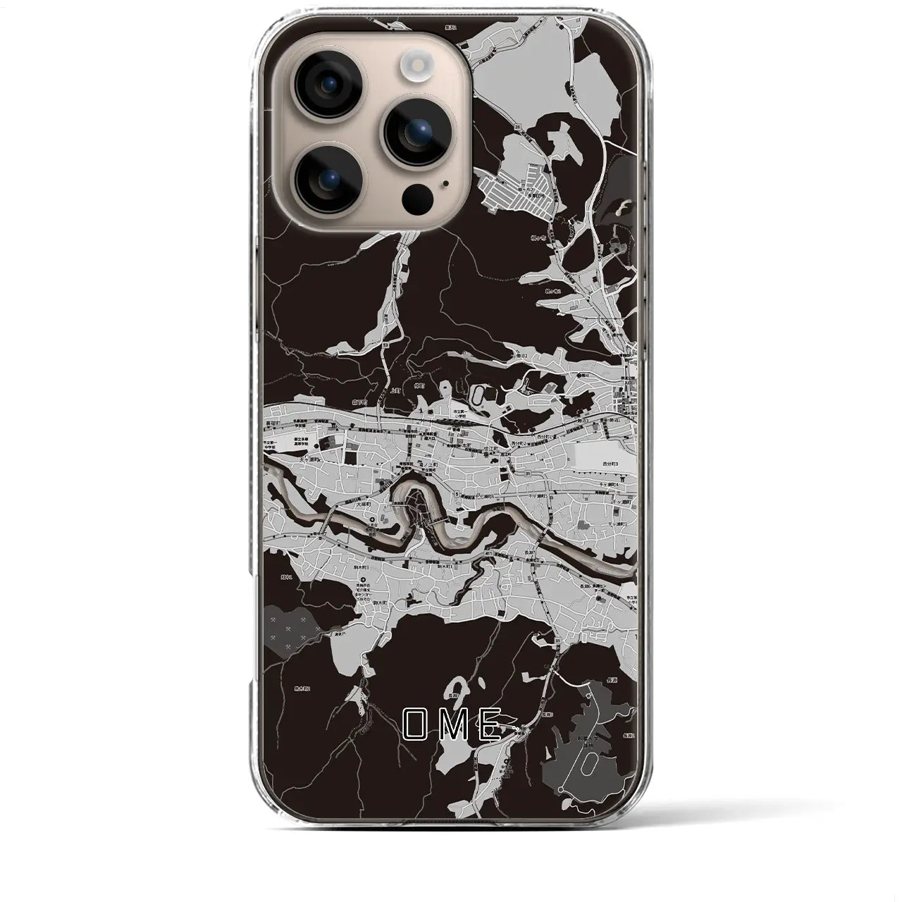 【青梅(東京都)】地図柄iPhoneケース(クリアタイプ)