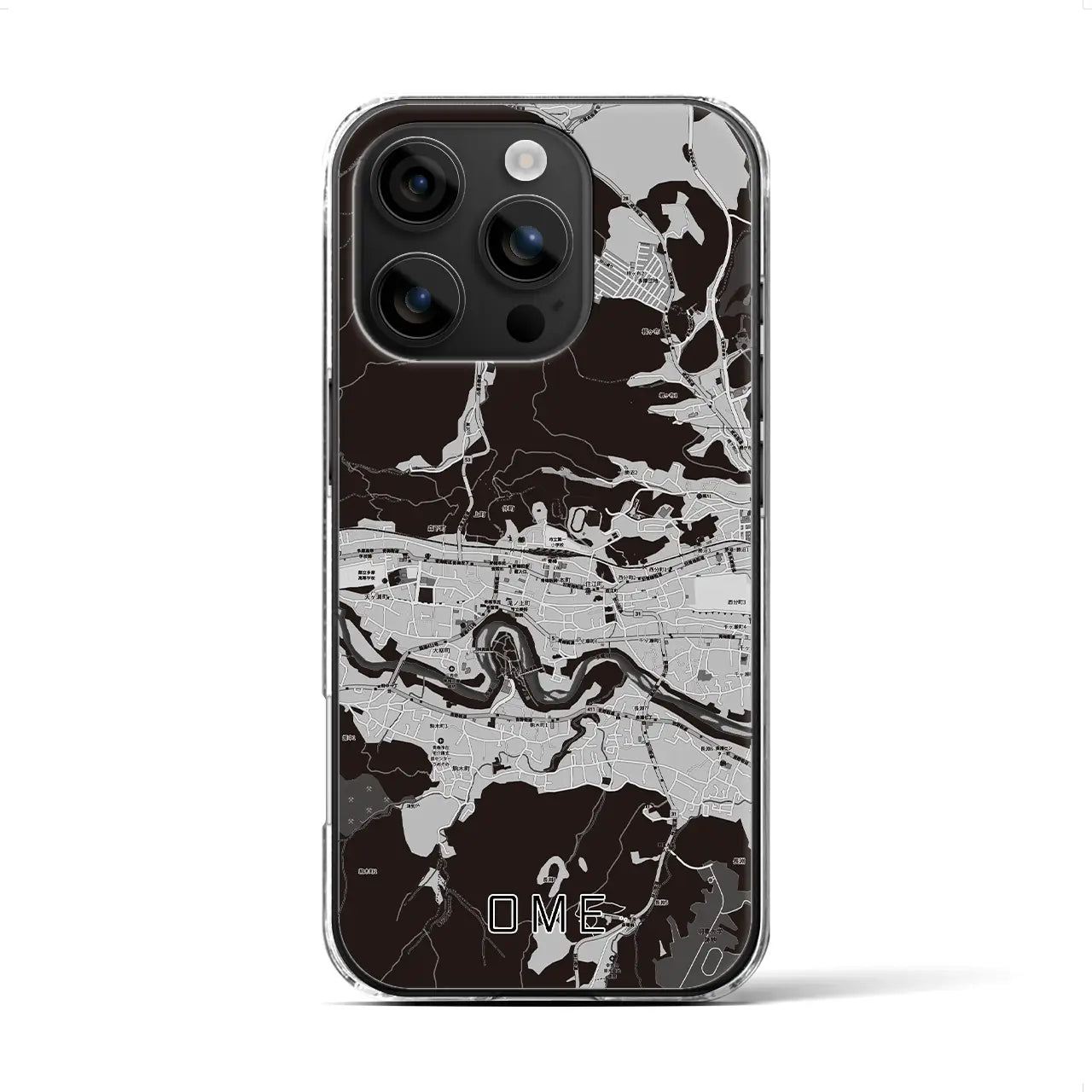 【青梅(東京都)】地図柄iPhoneケース(クリアタイプ)