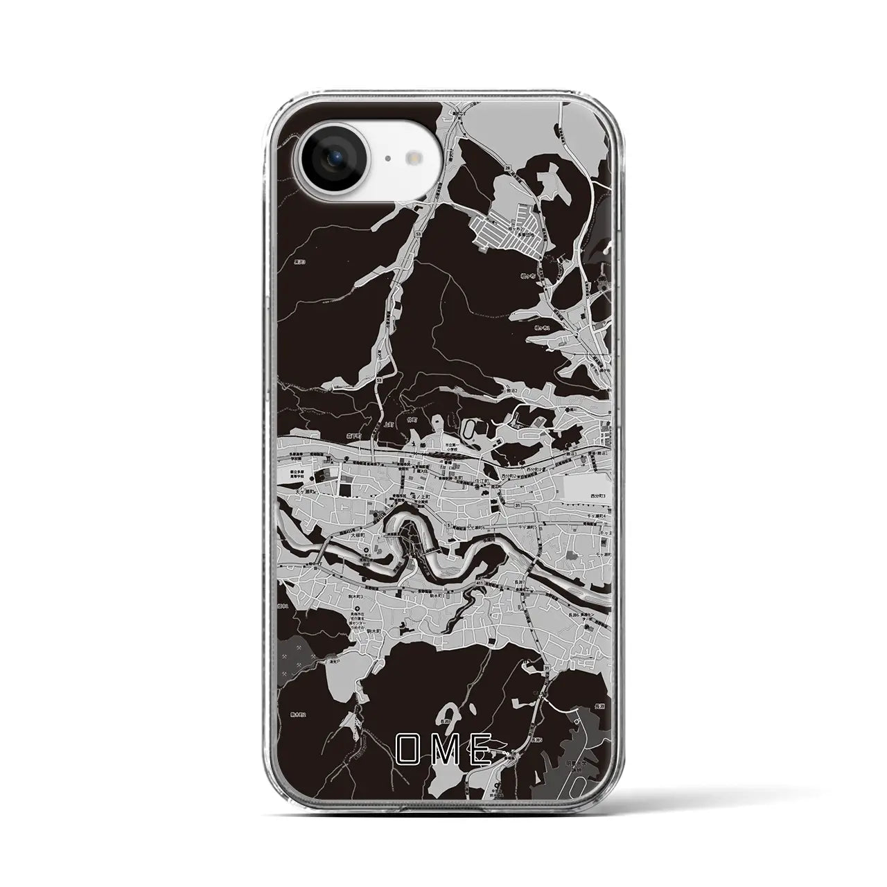 【青梅(東京都)】地図柄iPhoneケース(クリアタイプ)