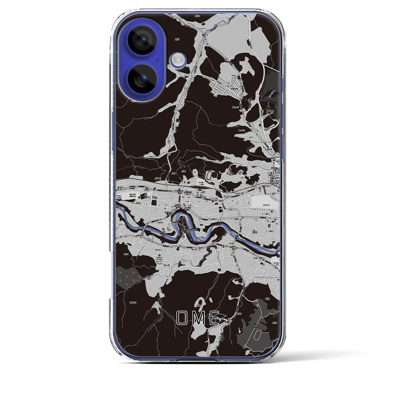 【青梅(東京都)】地図柄iPhoneケース(クリアタイプ)