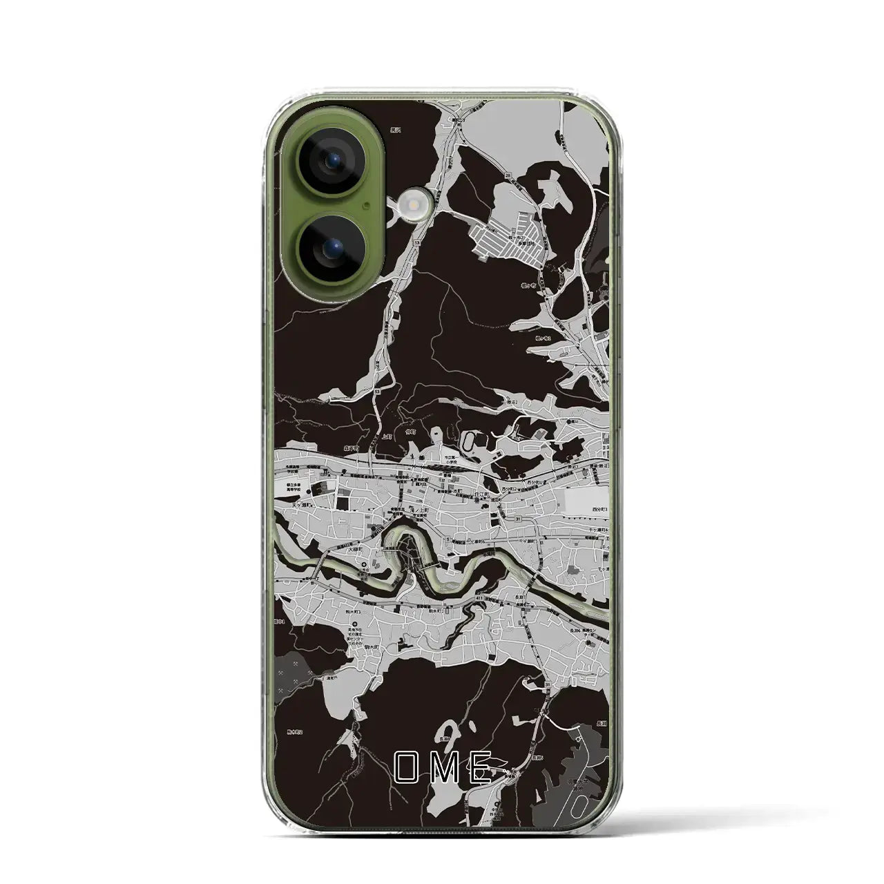 【青梅(東京都)】地図柄iPhoneケース(クリアタイプ)