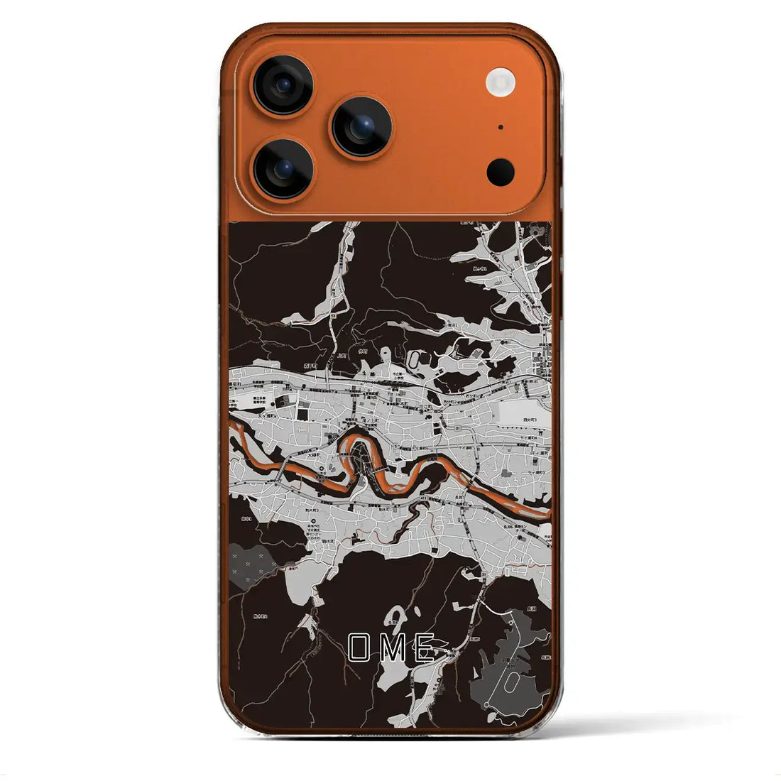 【青梅(東京都)】地図柄iPhoneケース(クリアタイプ)