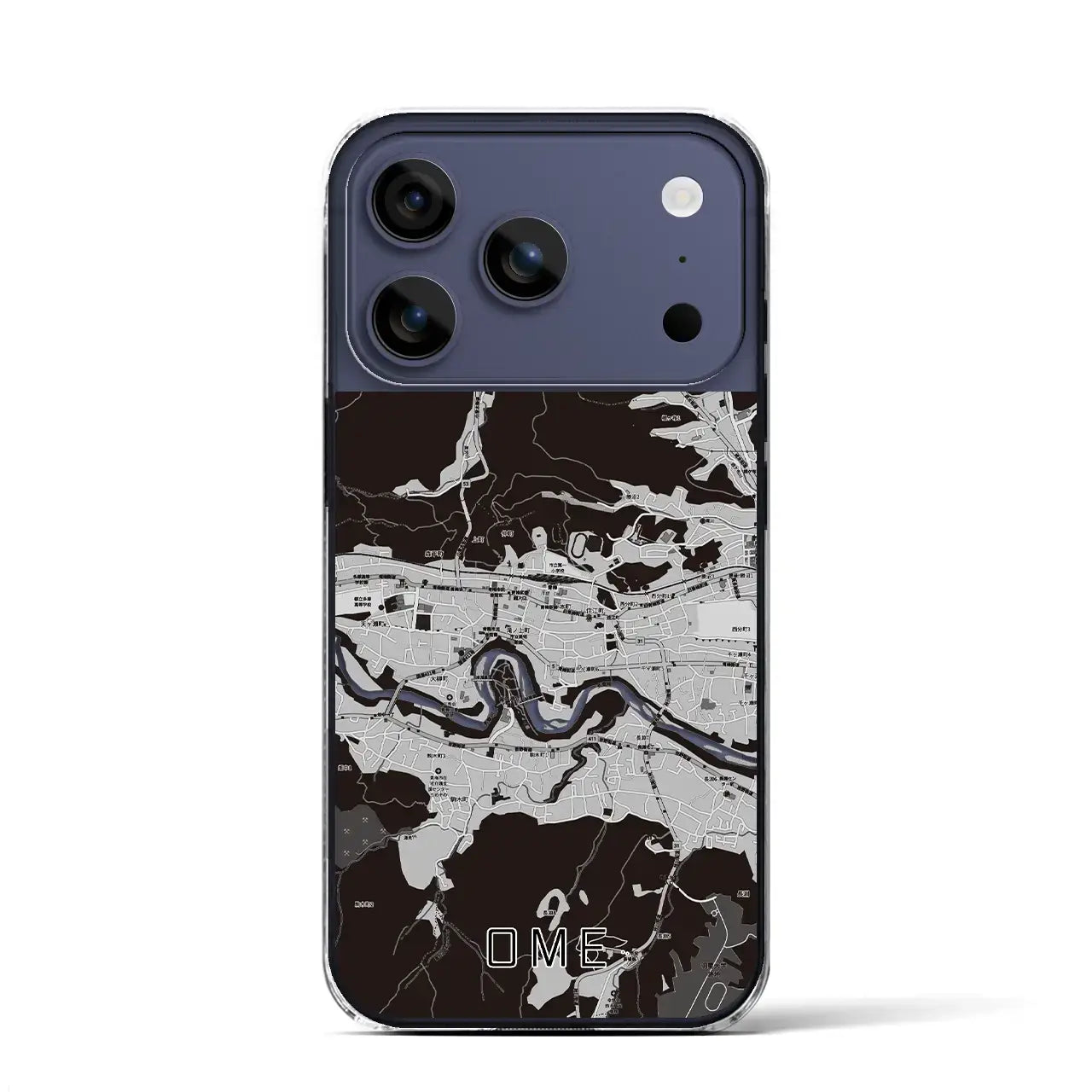 【青梅(東京都)】地図柄iPhoneケース(クリアタイプ)