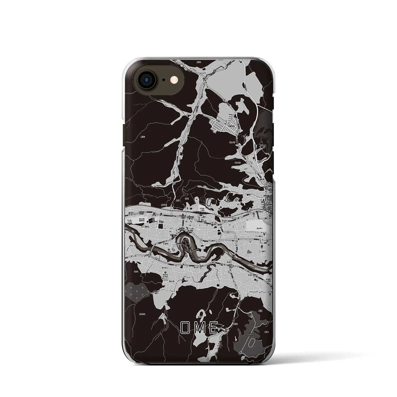 【青梅(東京都)】地図柄iPhoneケース(クリアタイプ)