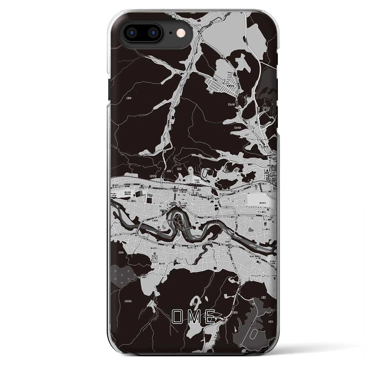 【青梅(東京都)】地図柄iPhoneケース(クリアタイプ)