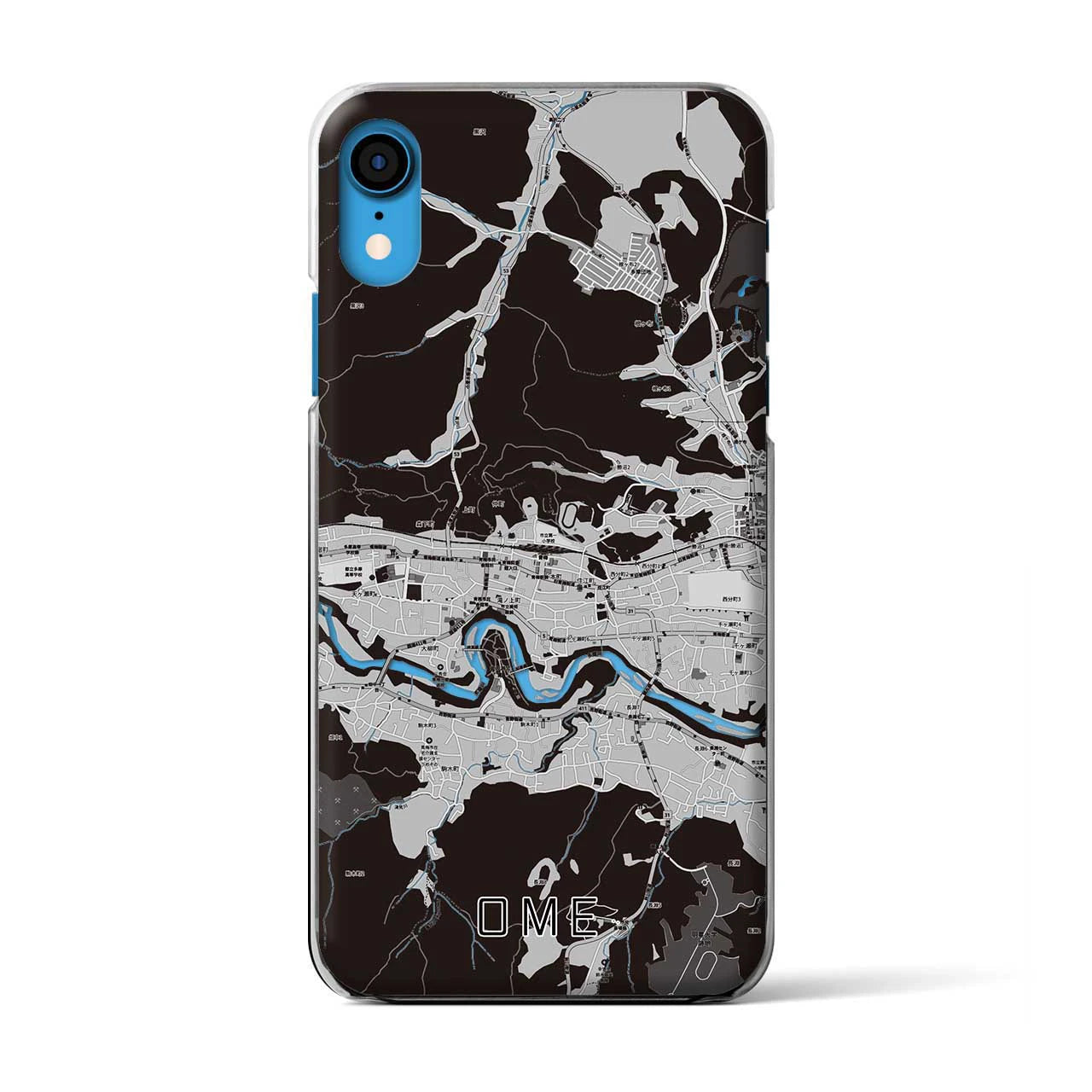 【青梅(東京都)】地図柄iPhoneケース(クリアタイプ)