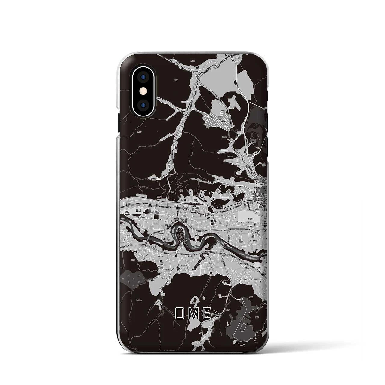 【青梅(東京都)】地図柄iPhoneケース(クリアタイプ)