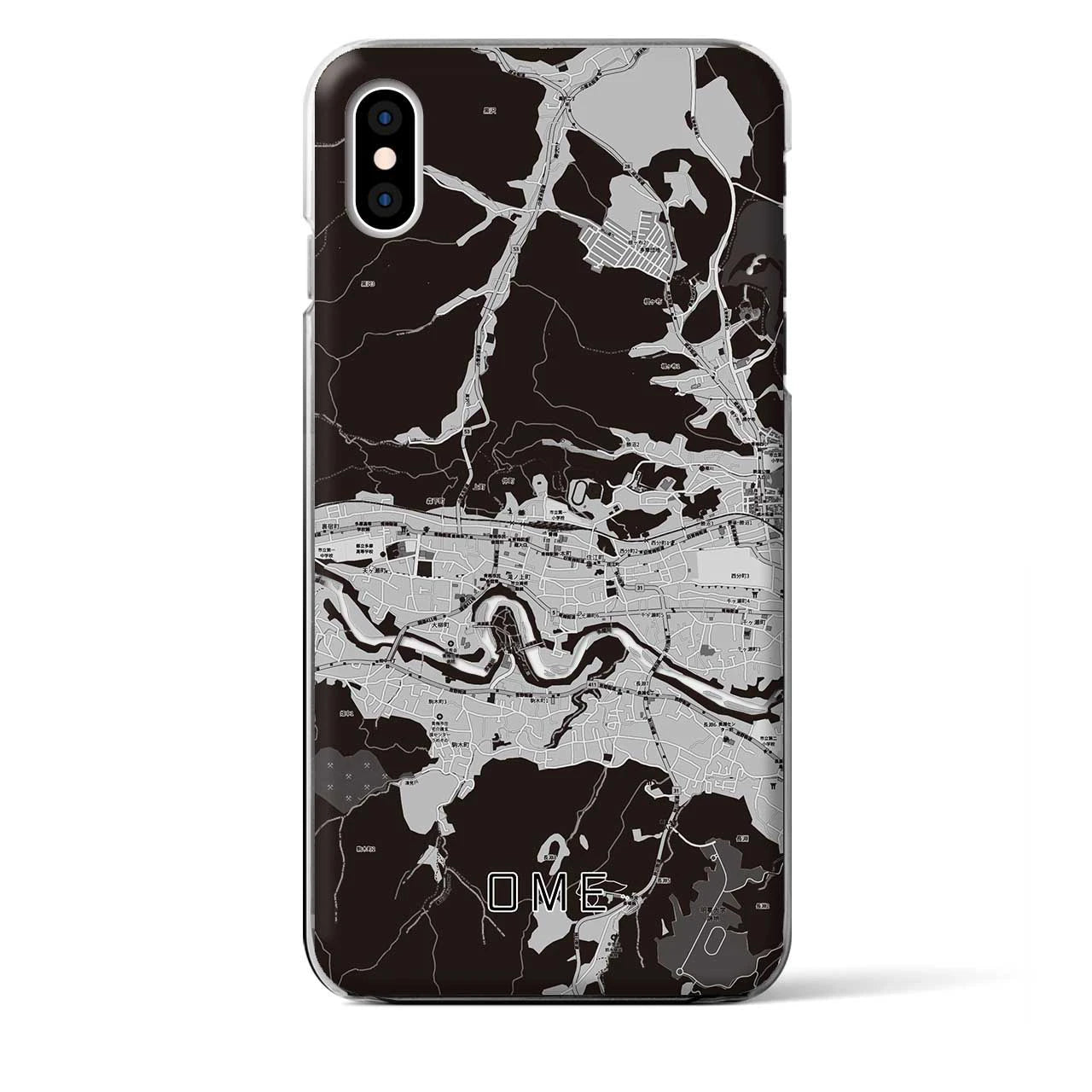 【青梅(東京都)】地図柄iPhoneケース(クリアタイプ)