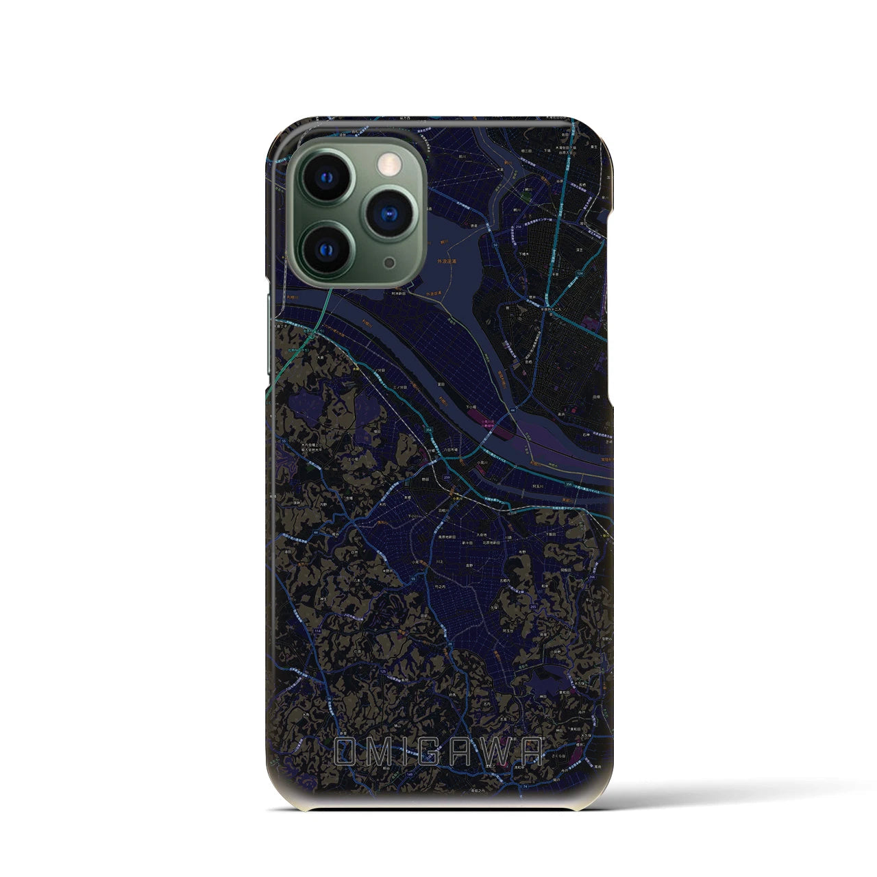 【小見川(千葉県)】地図柄iPhoneケース(バックカバータイプ)