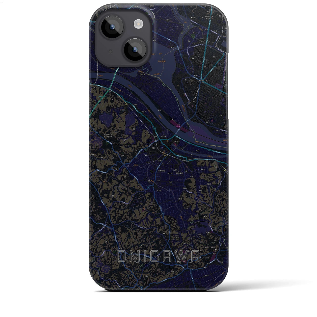 【小見川(千葉県)】地図柄iPhoneケース(バックカバータイプ)