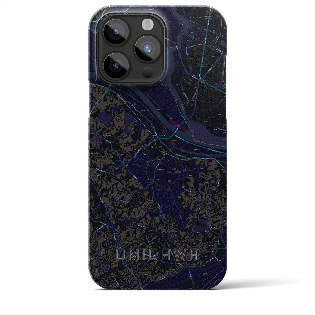 【小見川(千葉県)】地図柄iPhoneケース(バックカバータイプ)