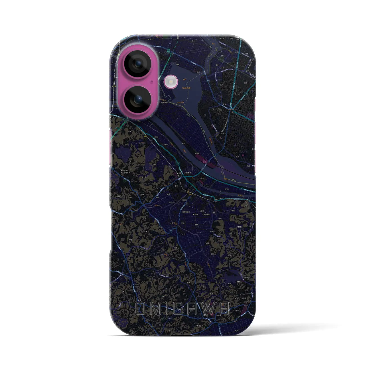 【小見川(千葉県)】地図柄iPhoneケース(バックカバータイプ)