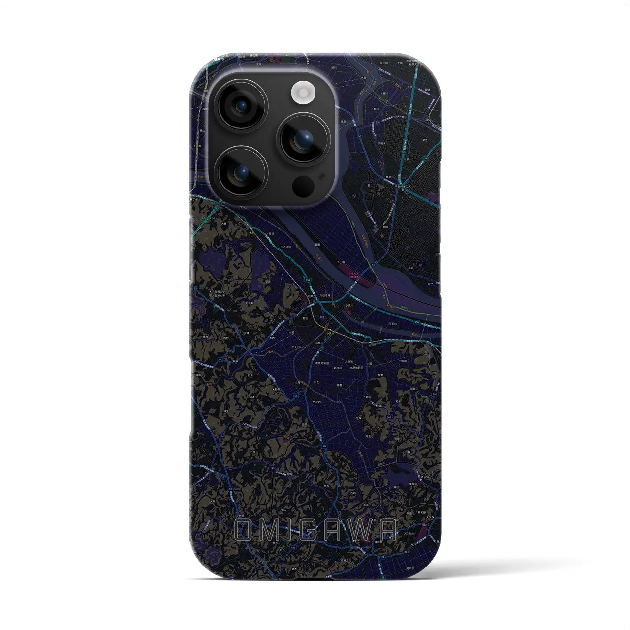 【小見川(千葉県)】地図柄iPhoneケース(バックカバータイプ)