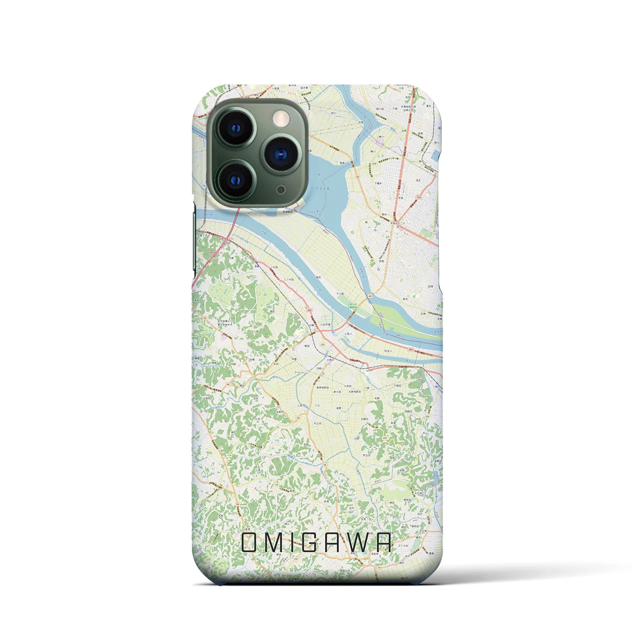 【小見川(千葉県)】地図柄iPhoneケース(バックカバータイプ)