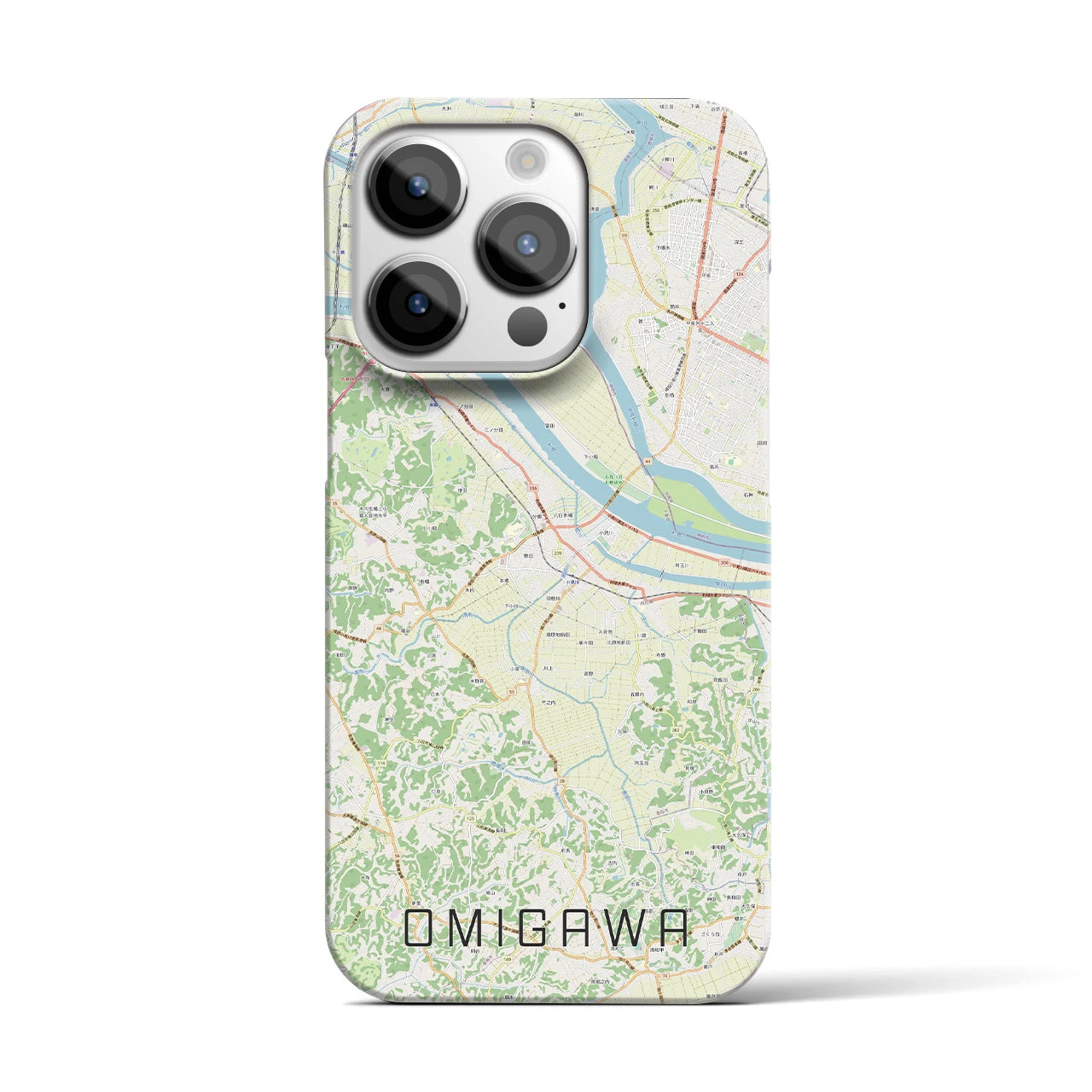 【小見川(千葉県)】地図柄iPhoneケース(バックカバータイプ)
