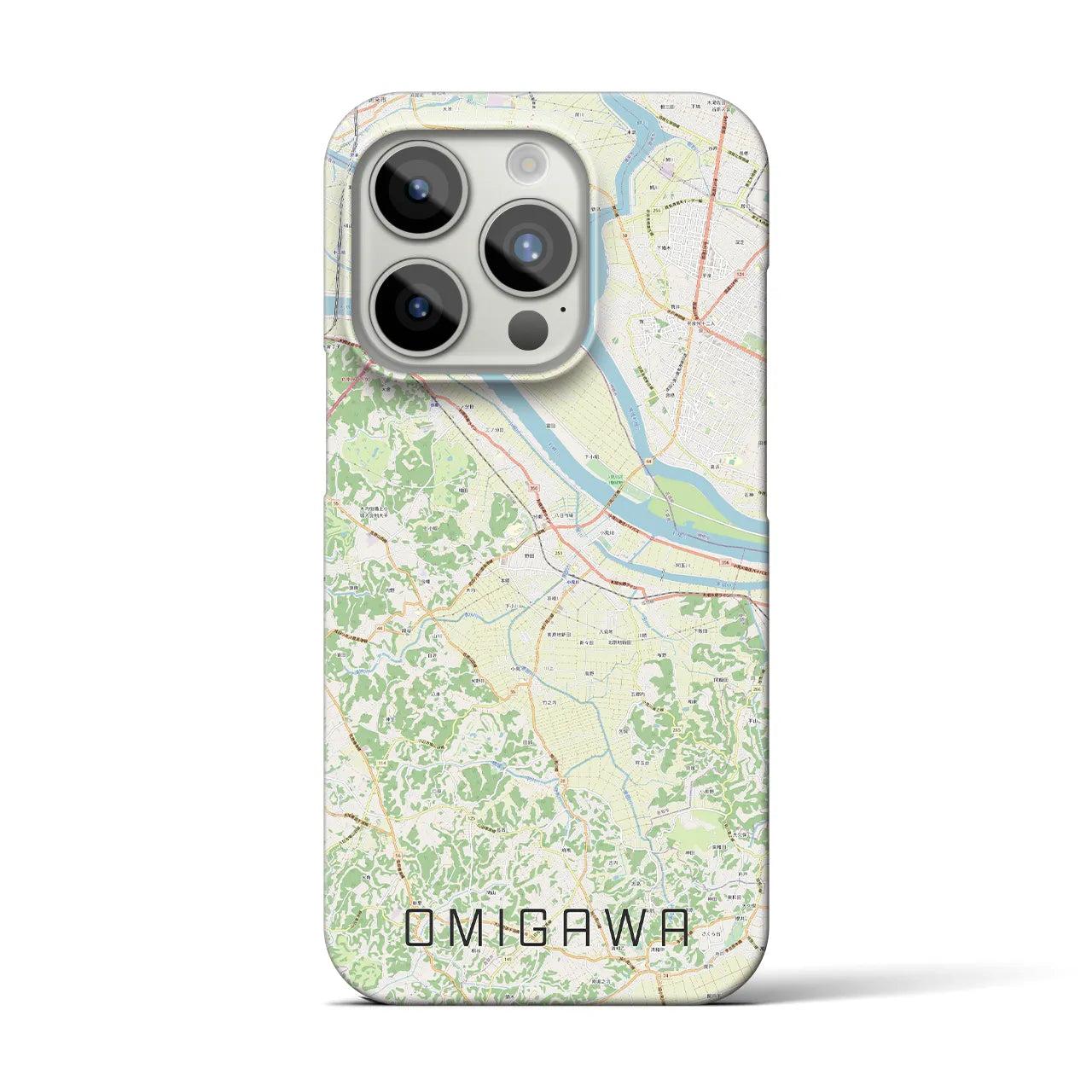 【小見川(千葉県)】地図柄iPhoneケース(バックカバータイプ)