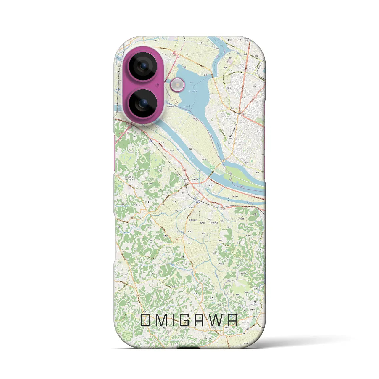 【小見川(千葉県)】地図柄iPhoneケース(バックカバータイプ)