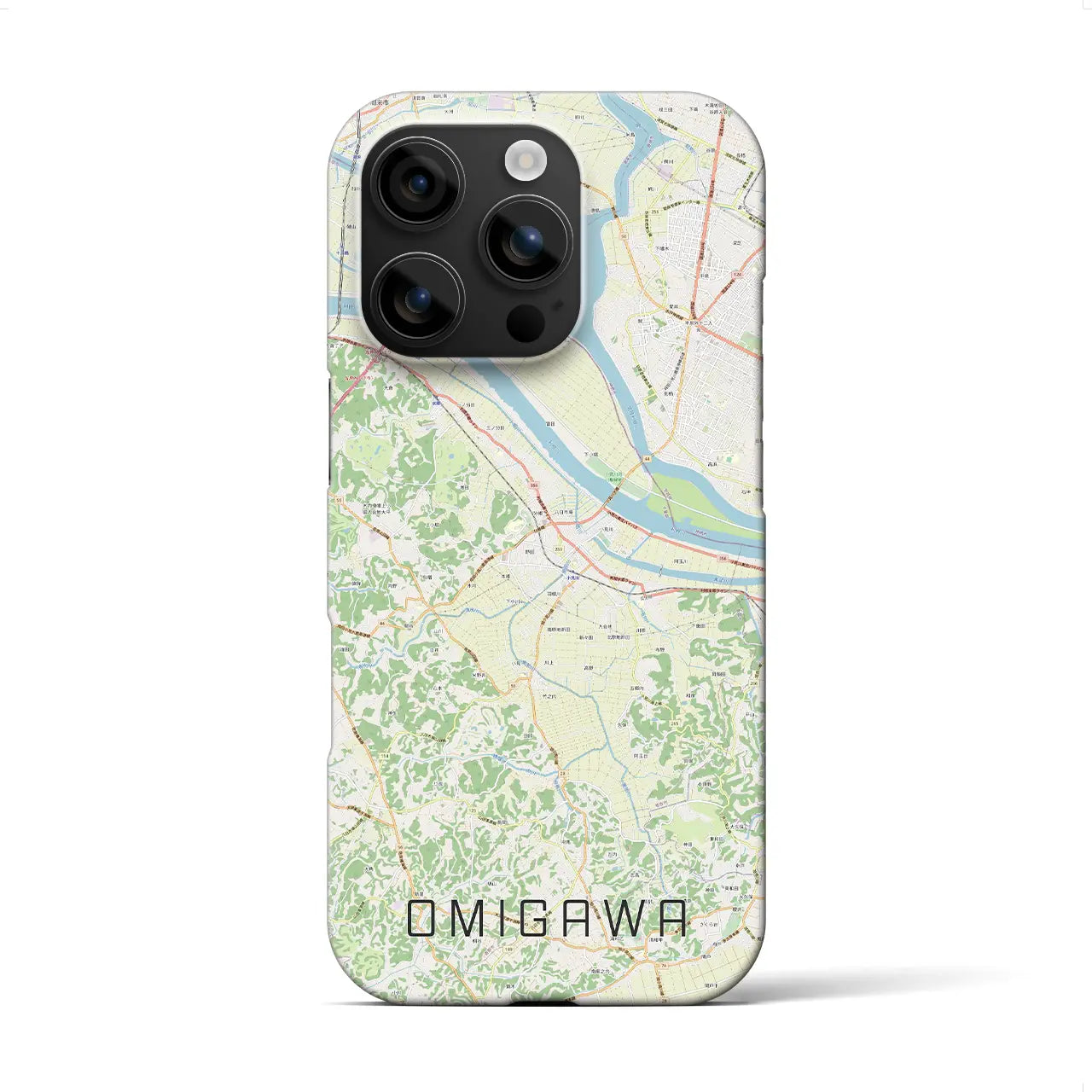 【小見川(千葉県)】地図柄iPhoneケース(バックカバータイプ)