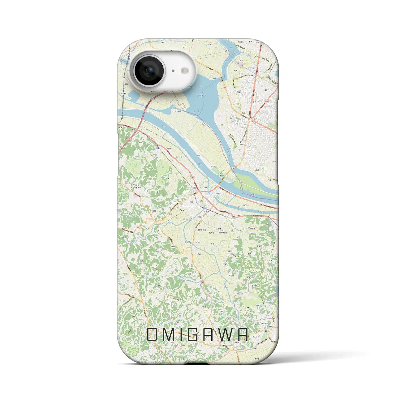 【小見川(千葉県)】地図柄iPhoneケース(バックカバータイプ)